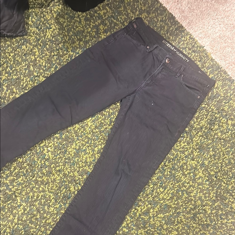 Citizens Of Humanity Black Straight Leg Jeans